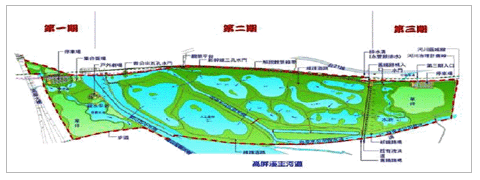 舊鐵橋人工濕地平面圖(原規劃)