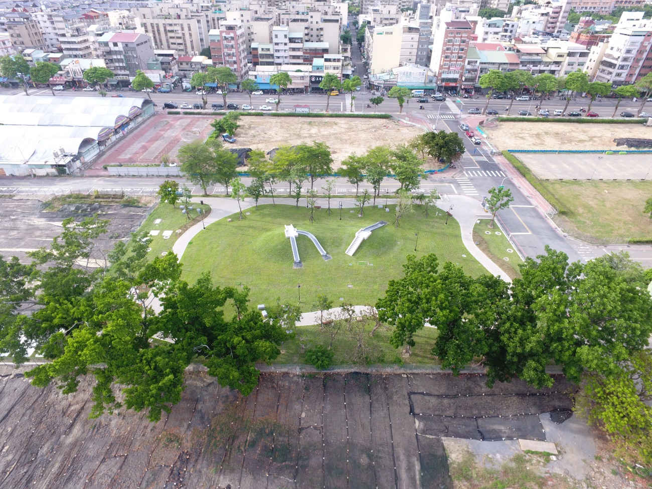 臺中市綠川水質及環境改善工程空拍照片