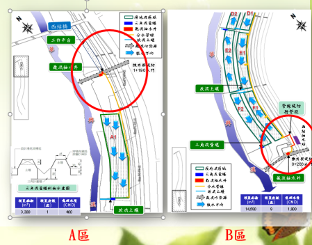 西結A、B區示意圖